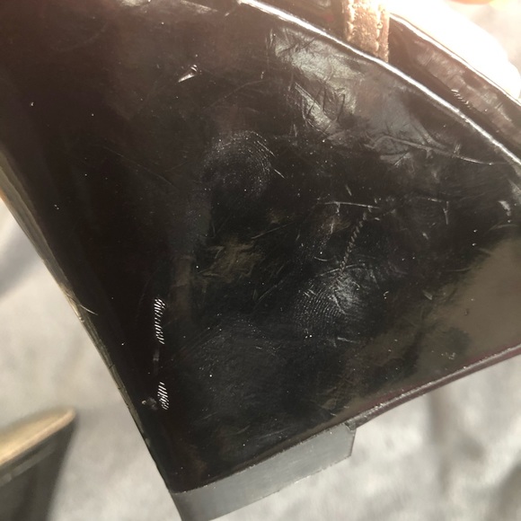 Lauren RL Black Gold Sandal Platform Shoes 6.5 37 - Picture 11 of 14